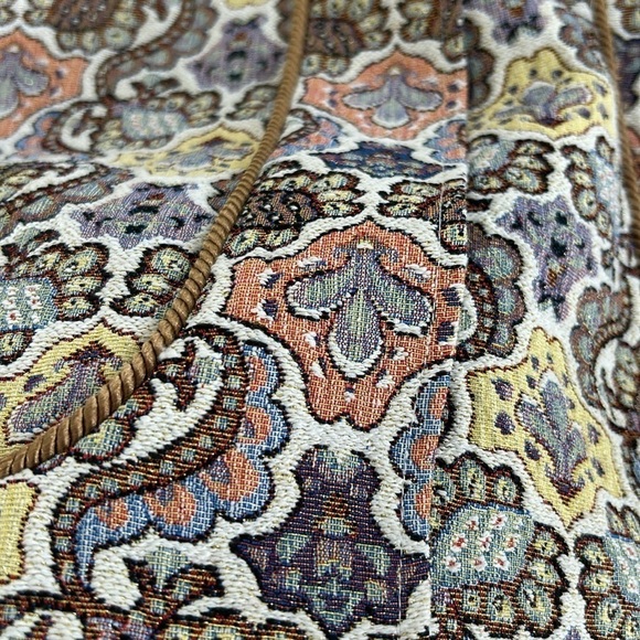 For Love & Lemons Brocade Tapestry Mini Skirt Ivory Floral Artsy Size Medium - Picture 8 of 9